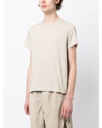 T-shirt à col rond beige Rick Owens