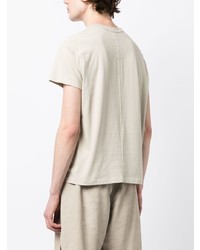 T-shirt à col rond beige Rick Owens