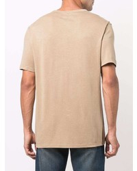 T-shirt à col rond beige Officine Generale