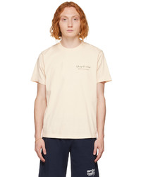 T-shirt à col rond beige Sporty & Rich