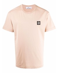 T-shirt à col rond beige Stone Island