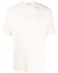 T-shirt à col rond beige Stone Island