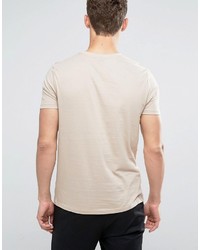 T-shirt à col rond beige Asos