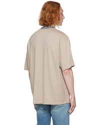 T-shirt à col rond beige Acne Studios