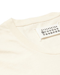 T-shirt à col rond beige Maison Margiela