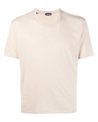 T-shirt à col rond beige Tom Ford
