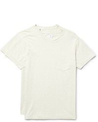 T-shirt à col rond beige Velva Sheen