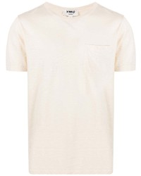 T-shirt à col rond beige YMC