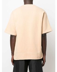 T-shirt à col rond beige Jil Sander