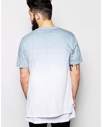 T-shirt à col rond blanc et bleu marine Asos
