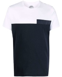 T-shirt à col rond blanc et bleu marine Colmar