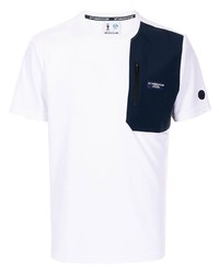 T-shirt à col rond blanc et bleu marine North Sails
