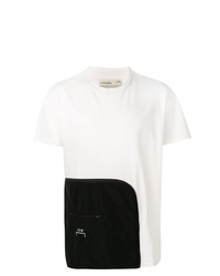 T-shirt à col rond blanc et noir A-Cold-Wall*