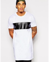 T-shirt à col rond blanc et noir Asos