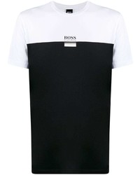 T-shirt à col rond blanc et noir BOSS HUGO BOSS