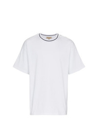 T-shirt à col rond blanc et noir Burberry