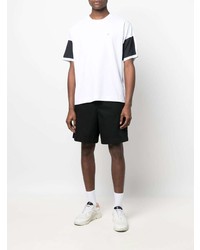 T-shirt à col rond blanc et noir Calvin Klein