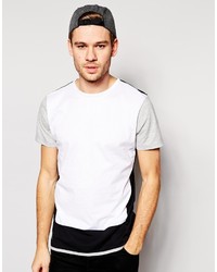 T-shirt à col rond blanc et noir NATIVE YOUTH