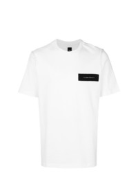 T-shirt à col rond blanc et noir Oamc
