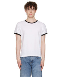 T-shirt à col rond blanc et noir Second/Layer