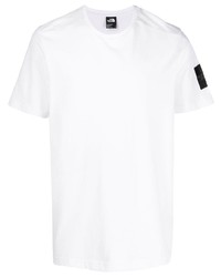 T-shirt à col rond blanc et noir The North Face