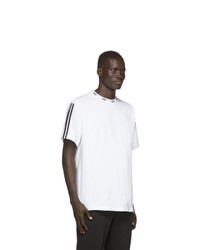 T-shirt à col rond blanc et noir adidas Originals