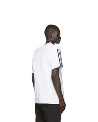 T-shirt à col rond blanc et noir adidas Originals