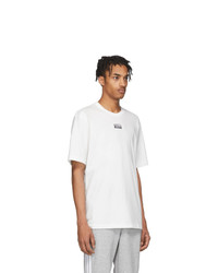 T-shirt à col rond blanc et noir adidas Originals