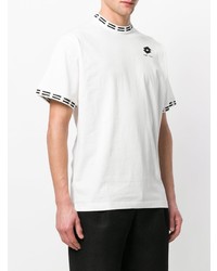 T-shirt à col rond blanc et noir Damir Doma