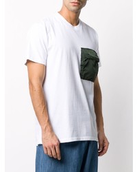 T-shirt à col rond blanc et vert Marni