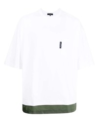 T-shirt à col rond blanc et vert Comme des Garcons Homme