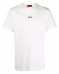 T-shirt à col rond blanc 424