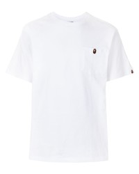 T-shirt à col rond blanc A Bathing Ape