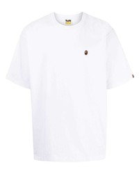 T-shirt à col rond blanc A Bathing Ape