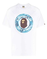 T-shirt à col rond blanc A Bathing Ape