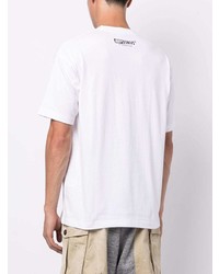 T-shirt à col rond blanc AAPE BY A BATHING APE