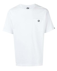 T-shirt à col rond blanc AAPE BY A BATHING APE