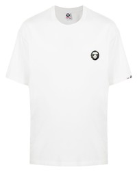 T-shirt à col rond blanc AAPE BY A BATHING APE