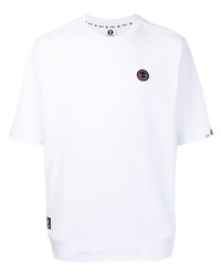 T-shirt à col rond blanc AAPE BY A BATHING APE