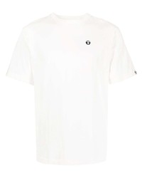 T-shirt à col rond blanc AAPE BY A BATHING APE