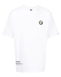 T-shirt à col rond blanc AAPE BY A BATHING APE