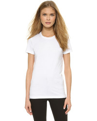 T-shirt à col rond blanc Acne Studios
