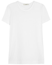 T-shirt à col rond blanc ADAM by Adam Lippes