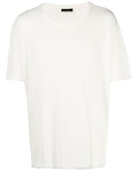 T-shirt à col rond blanc Alanui