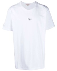 T-shirt à col rond blanc Alexander McQueen