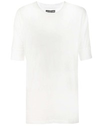 T-shirt à col rond blanc Alexandre Plokhov