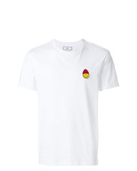 T-shirt à col rond blanc AMI Alexandre Mattiussi