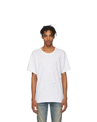 T-shirt à col rond blanc Amiri