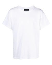 T-shirt à col rond blanc Amiri