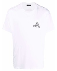 T-shirt à col rond blanc Amiri